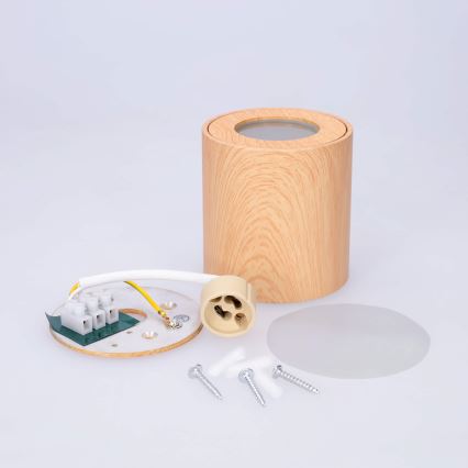 BRILAGI - Reflektorska svjetiljka za kupaonicu MIA 1xGU10/30W/230V 84x80 mm dekor hrasta IP44