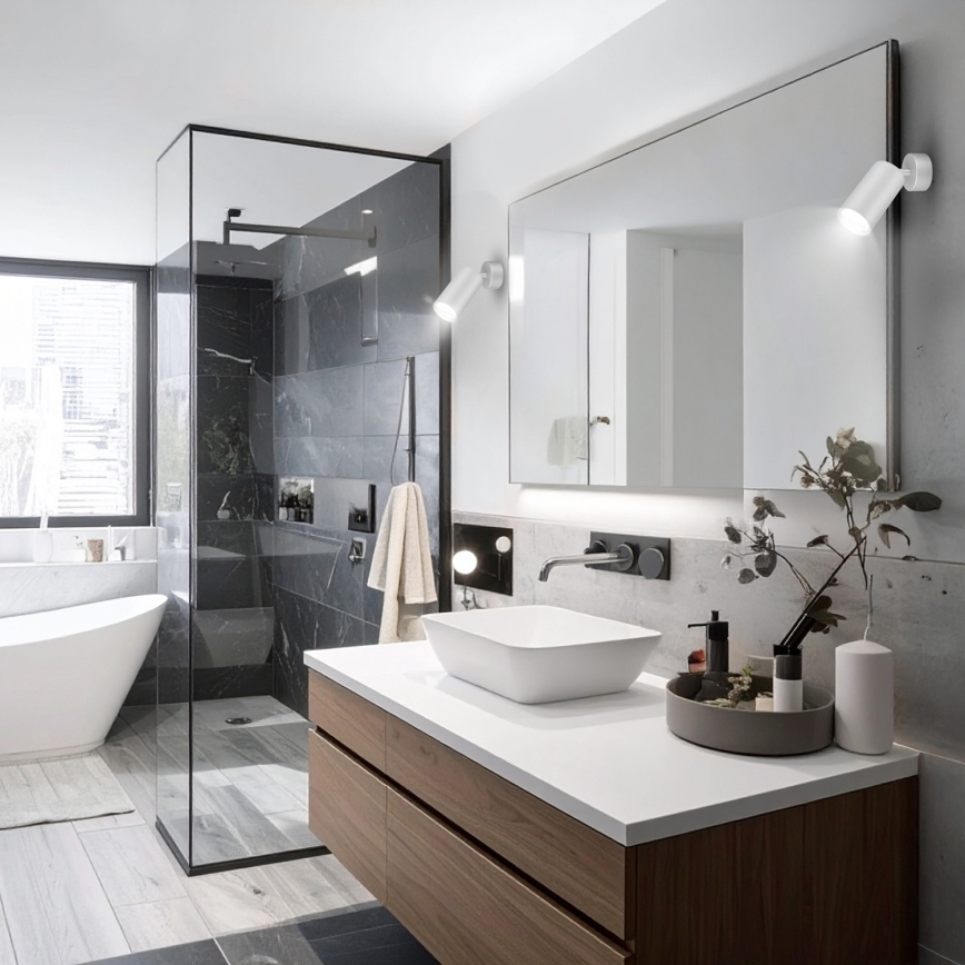Brilagi - Reflektorska svjetiljka za kupaonicu SELE 1xGU10/30W/230V IP44 srebrna