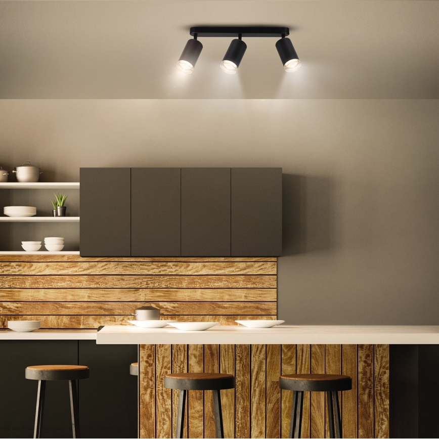 Brilagi - Reflektorska svjetiljka za kupaonicu SELE 3xGU10/30W/230V IP44 crna
