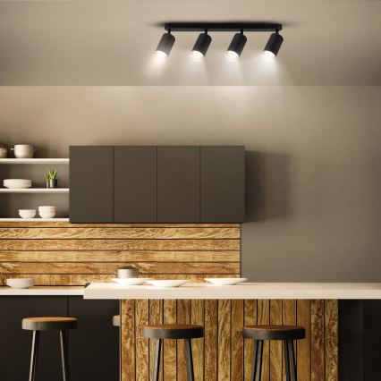 Brilagi - Reflektorska svjetiljka za kupaonicu SELE 4xGU10/30W/230V IP44 crna