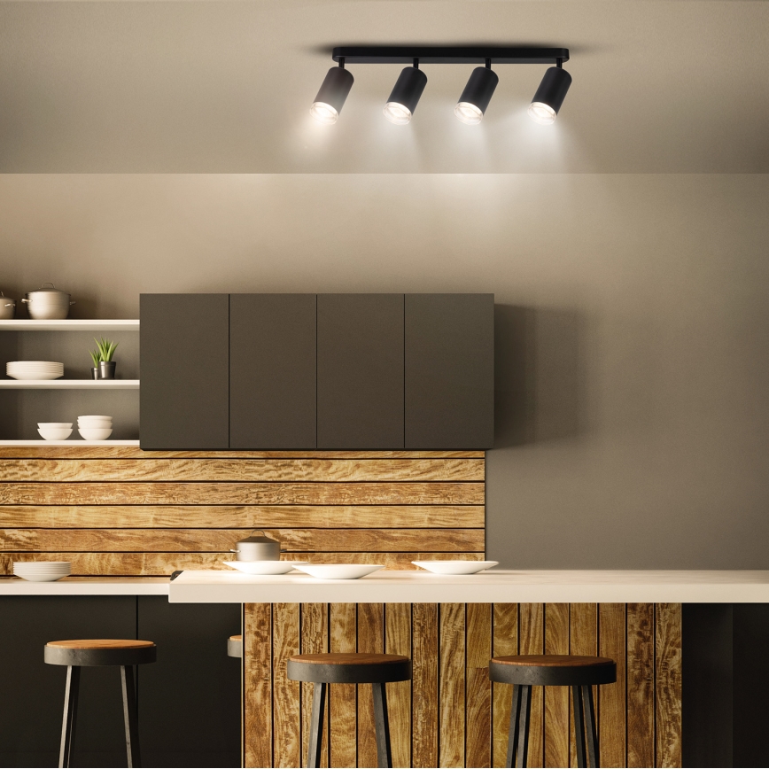 Brilagi - Reflektorska svjetiljka za kupaonicu SELE 4xGU10/30W/230V IP44 crna