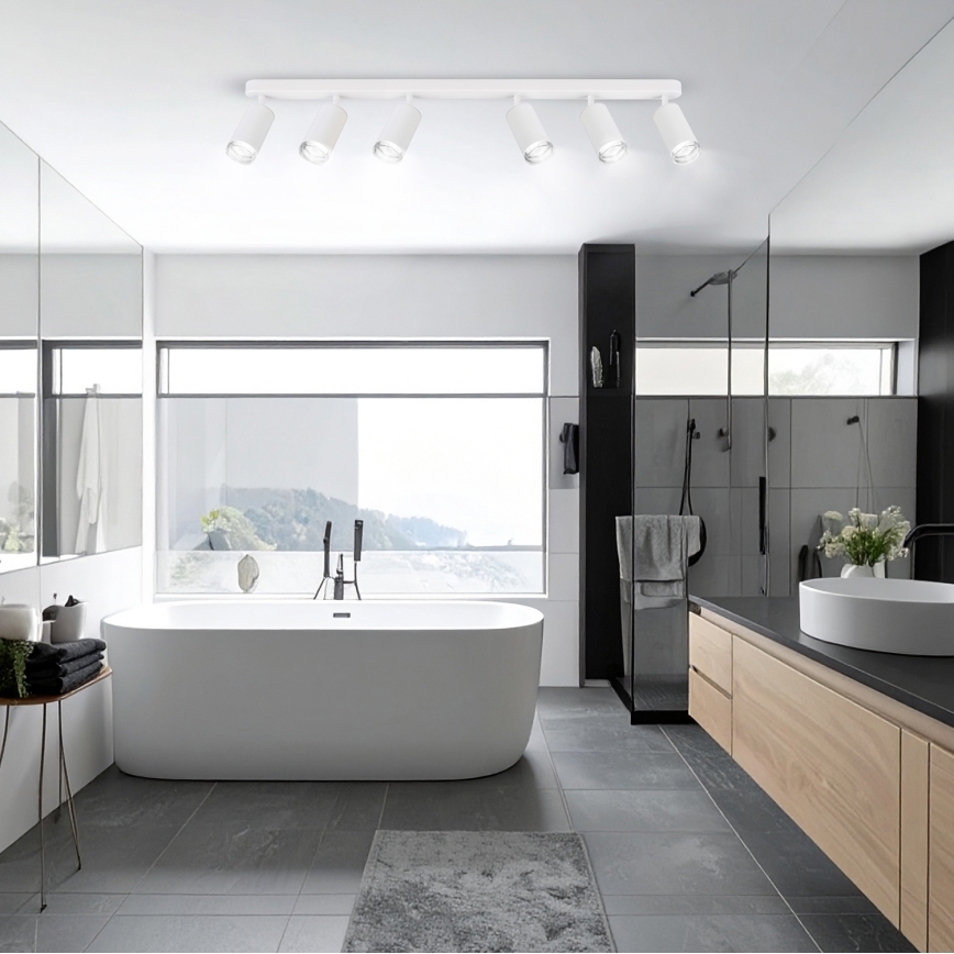 Brilagi - Reflektorska svjetiljka za kupaonicu SELE 6xGU10/30W/230V IP44 bijela