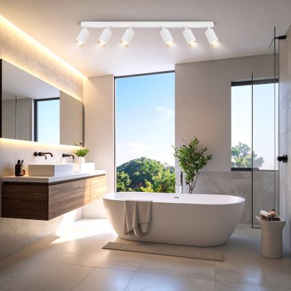 Brilagi - Reflektorska svjetiljka za kupaonicu SELE 6xGU10/30W/230V IP44 bijela