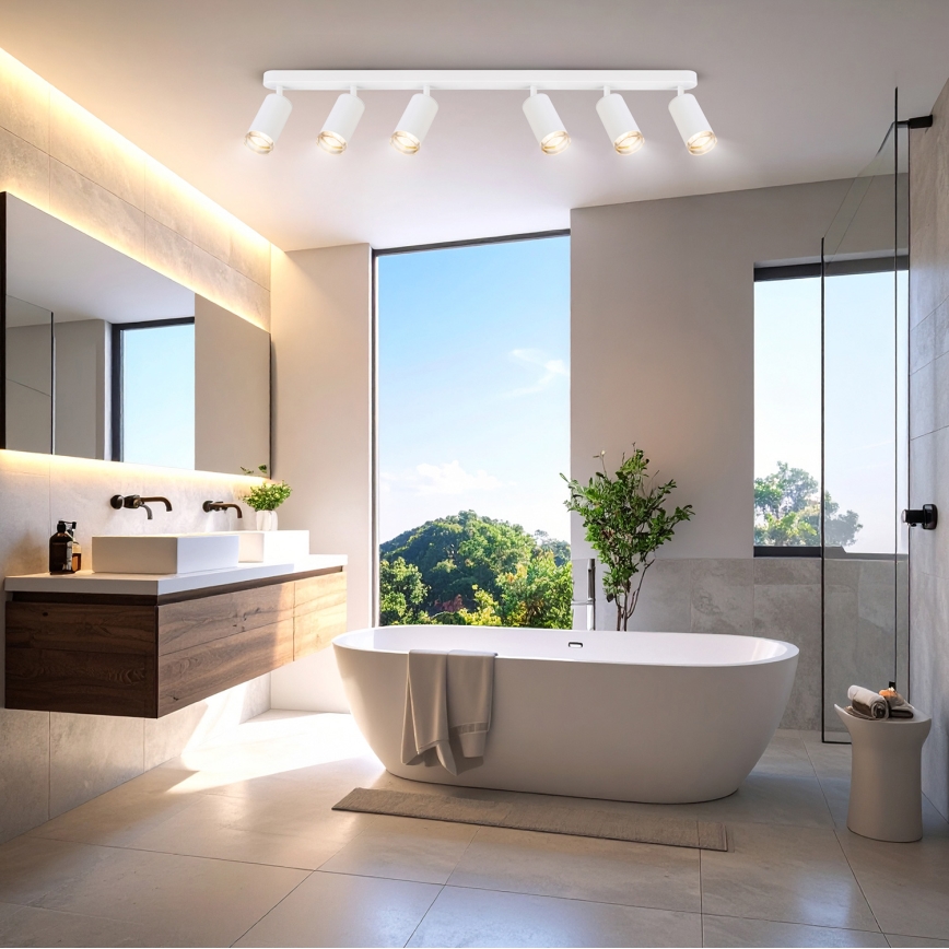 Brilagi - Reflektorska svjetiljka za kupaonicu SELE 6xGU10/30W/230V IP44 bijela