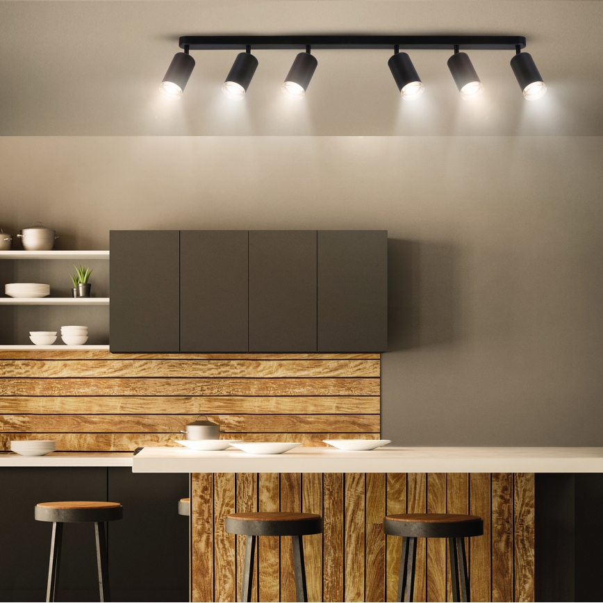 Brilagi - Reflektorska svjetiljka za kupaonicu SELE 6xGU10/30W/230V IP44 crna