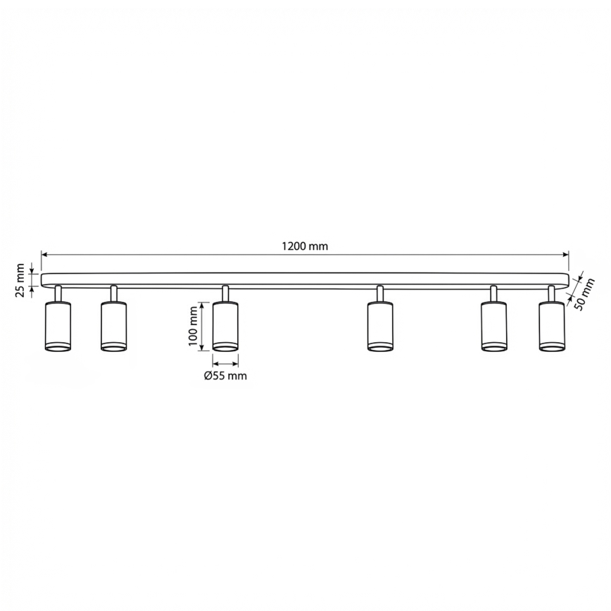 Brilagi - Reflektorska svjetiljka za kupaonicu SELE 6xGU10/30W/230V IP44 crna