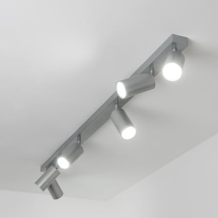 Brilagi - Reflektorska svjetiljka za kupaonicu SELE 6xGU10/30W/230V IP44 srebrna