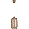 Brilagi - RETRO GLASS LED luster na sajli 1xE27/60W/230V Ø 14 cm smeđi//zadimljeno-smeđi