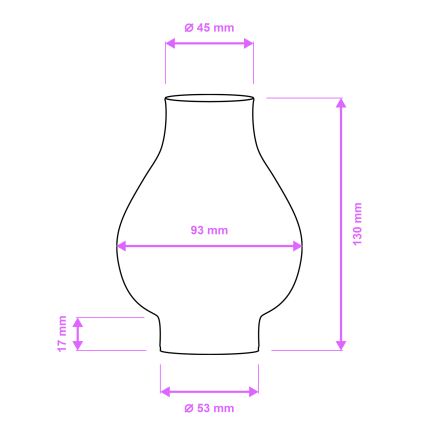 Brilagi - Zamjensko staklo za luster i zidno svjetlo ROATA, VELA, RUSTIC, QUEEN, TIMONA E14 bijelo