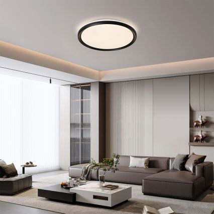 Brilagi - LED stropno svjetlo s prigušivanjem RIVO LED/72W/230V 3000-6000K crno Ø 50 cm + daljinsko upravljanje