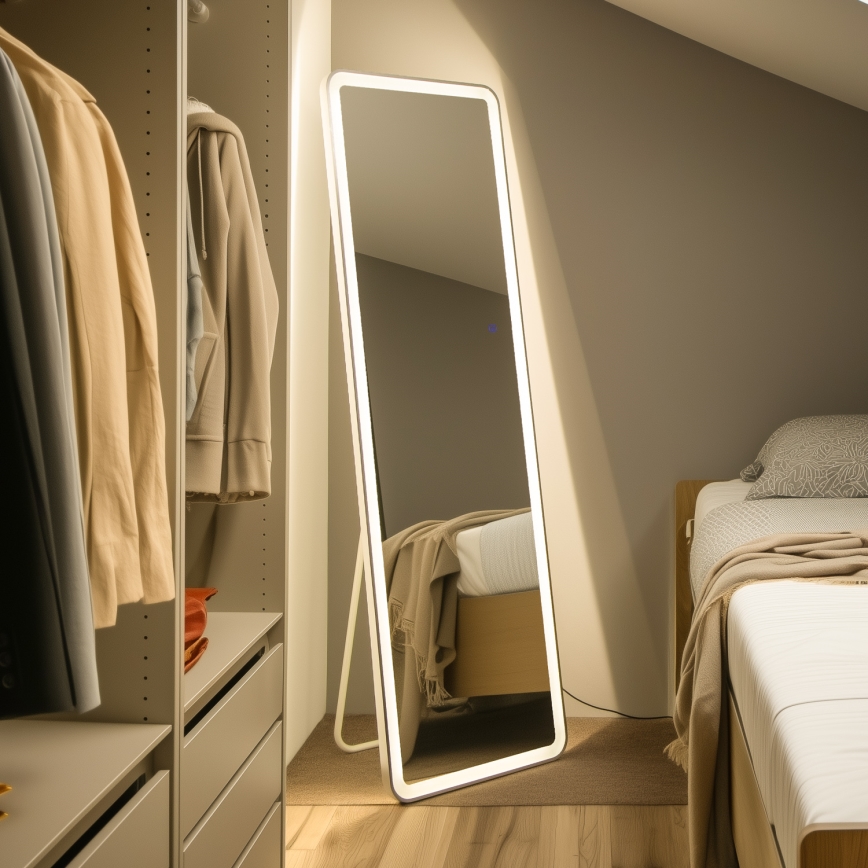 Brilagi - Stojeće ogledalo ELEGANZA LED/42W/230V 160x50 cm IP44 CRI 90 prigušivo + CCT (podesiva temperatura boje)