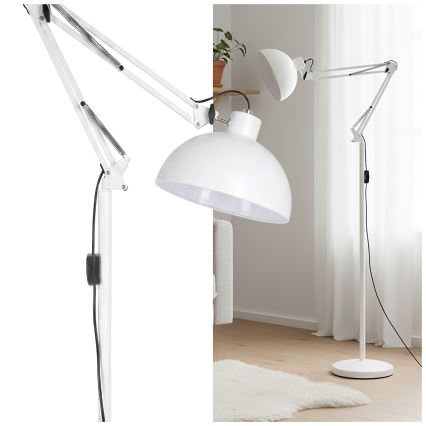 Brilagi - Savitljiva podna lampa TASKER 1xE27/60W/230V 157 cm bijela