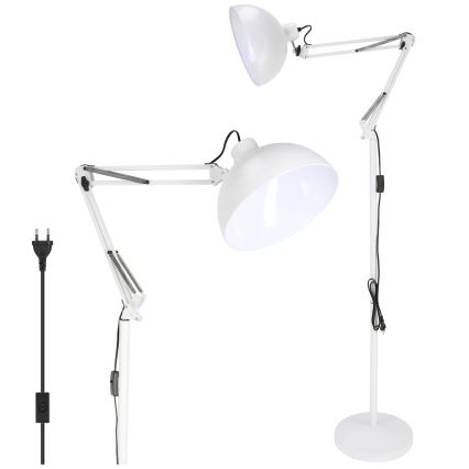 Brilagi - Savitljiva podna lampa TASKER 1xE27/60W/230V 157 cm bijela