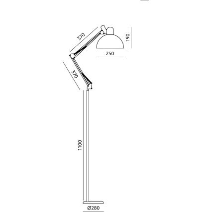 Brilagi - Savitljiva podna lampa TASKER 1xE27/60W/230V 157 cm bijela
