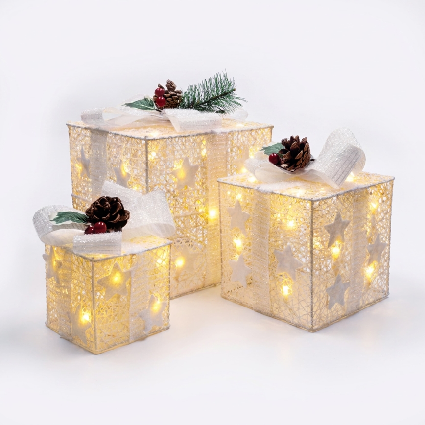 BRILAGI - SET OD 3 LED vanjske božićne dekoracije LED/230V IP44 pokloni