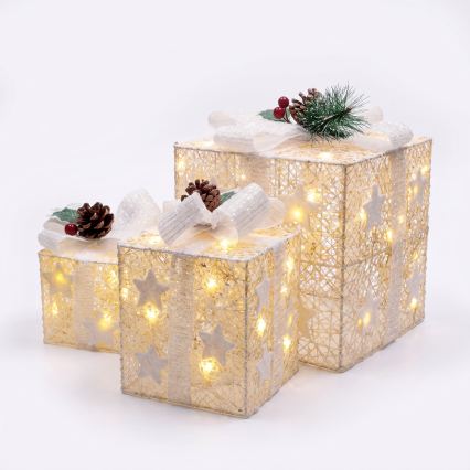 BRILAGI - SET OD 3 LED vanjske božićne dekoracije LED/230V IP44 pokloni
