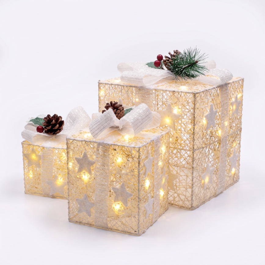 BRILAGI - SET OD 3 LED vanjske božićne dekoracije LED/230V IP44 pokloni