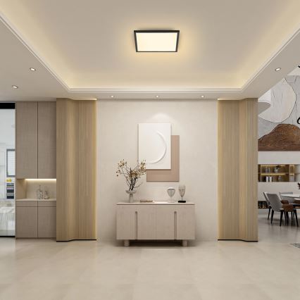 Brilagi - Prigušivo LED stropno svjetlo SLIMFRAME LED/25W/230V 30x30 cm 3000-6000K crno + daljinski upravljač