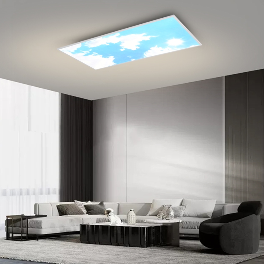 Brilagi - LED stropna svjetiljka s prigušivanjem SLIMFRAME LED/80W/230V 120x60 cm 3000-6000K srebrna/plava + daljinski upravljač