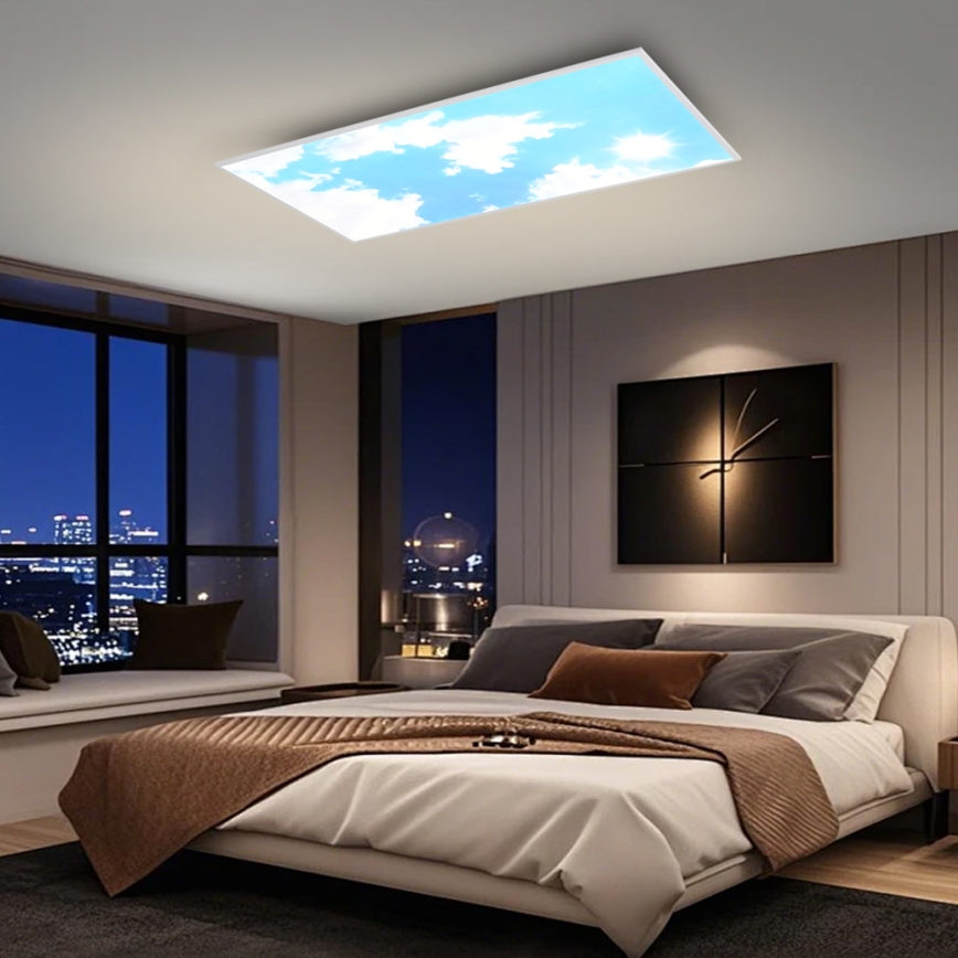 Brilagi - LED stropna svjetiljka s prigušivanjem SLIMFRAME LED/80W/230V 120x60 cm 3000-6000K srebrna/plava + daljinski upravljač