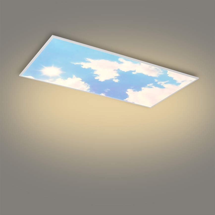 Brilagi - LED stropna svjetiljka s prigušivanjem SLIMFRAME SKY LED/80W/230V 120x60 cm 3000-6000K srebrna/plava + daljinski upravljač