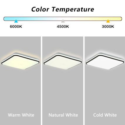 Brilagi - Prigušivo LED stropno svjetlo SMART LED/36W/230V 53x53 cm 3000-6000K Wi-Fi Tuya Beacon + daljinski upravljač