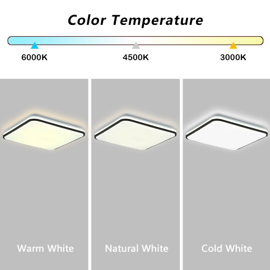Brilagi - Prigušivo LED stropno svjetlo SMART LED/36W/230V 53x53 cm 3000-6000K Wi-Fi Tuya Beacon + daljinski upravljač