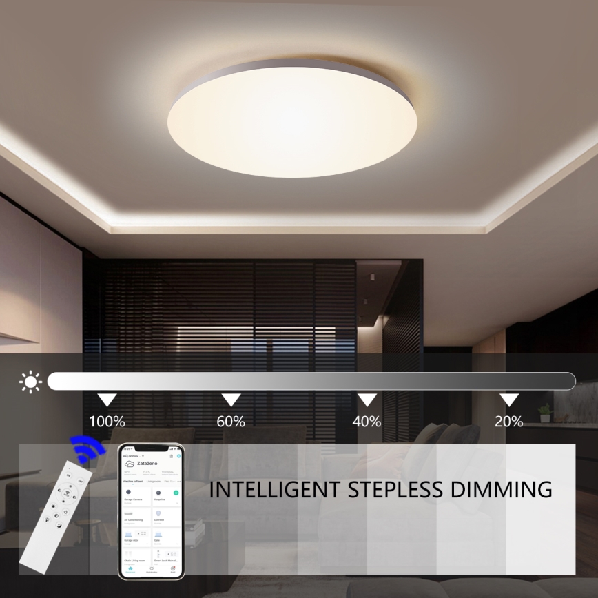 Brilagi - SMART stropna LED svjetiljka s mogućnošću prigušivanja LED/36W/230V Ø 48 cm 3000-6000K Wi-Fi Tuya Beacon + daljinski upravljač