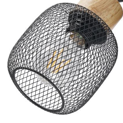 Brilagi - Spot svjetiljka BASKLITE 2xE27/15W/230V kaučukovo drvo/crna