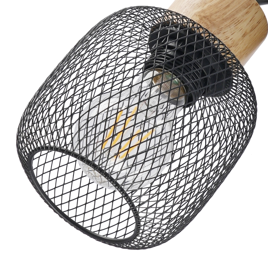 Brilagi - Spot svjetiljka BASKLITE 2xE27/15W/230V kaučukovo drvo/crna