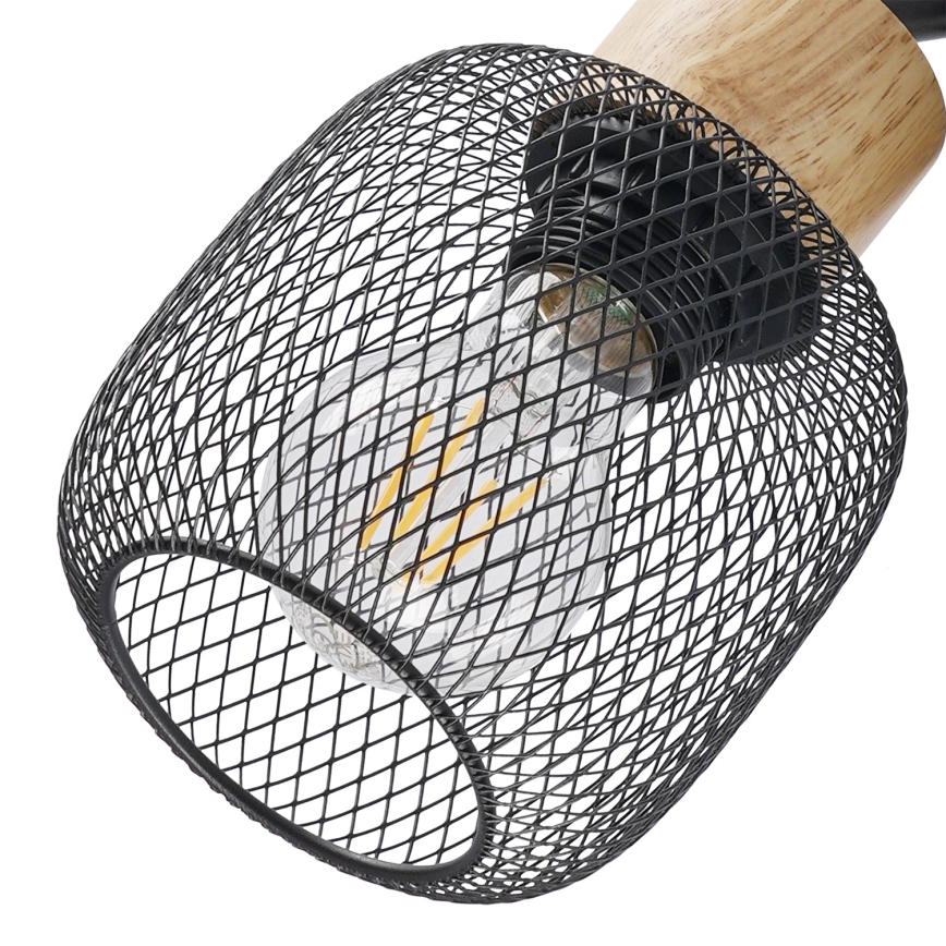 Brilagi - Spot svjetiljka BASKLITE 4xE27/15W/230V drvo/crna