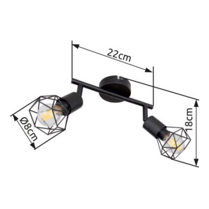 Brilagi - Spot svjetiljka CAGE 2xE14/40W/230V