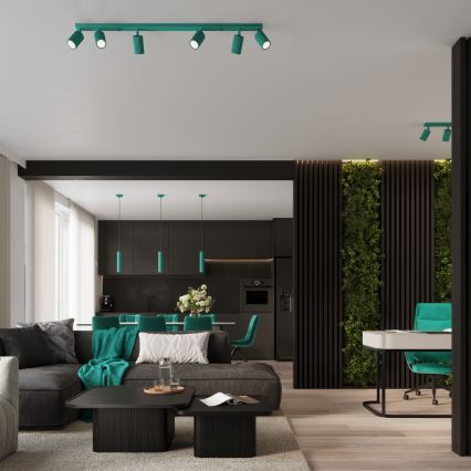 Brilagi - Spot svjetiljka CRESTO 4xGU10/10W/230V tirkizna