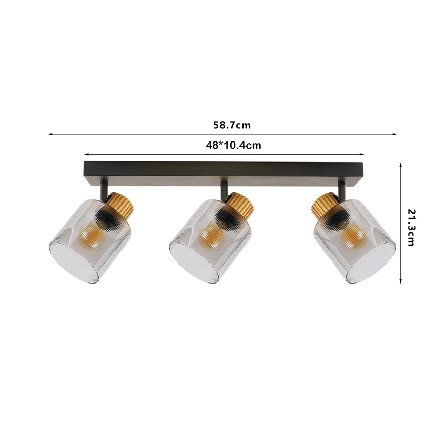 Brilagi - Spot svjetiljka HYGGE 2xE14/15W/230V crna/dimljena
