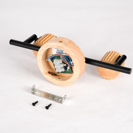 Brilagi - Spot svjetiljka HYGGE 2xE14/15W/230V drvo/zadimljeno