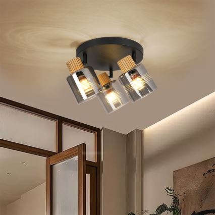 Brilagi - Spot svjetiljka HYGGE 3xE14/15W/230V crna/dimljena