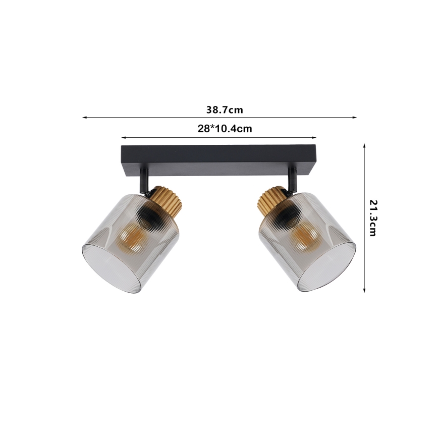 Brilagi - Spot svjetiljka HYGGE 3xE14/15W/230V crna/dimljena