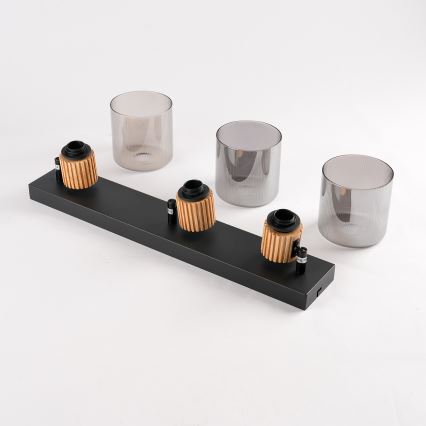 Brilagi - Spot svjetiljka HYGGE 3xE14/15W/230V crna/dimljena