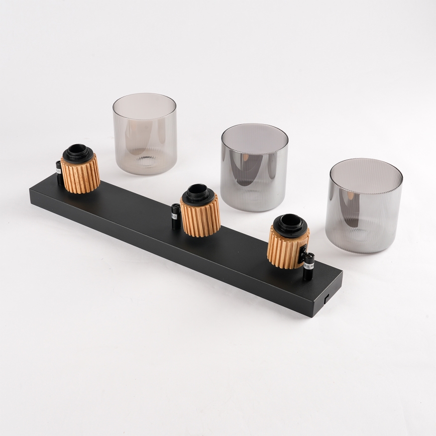 Brilagi - Spot svjetiljka HYGGE 3xE14/15W/230V crna/dimljena