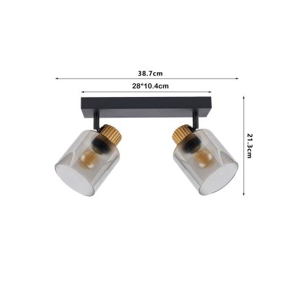 Brilagi - Spot svjetiljka HYGGE 3xE14/15W/230V crna/zadimljena