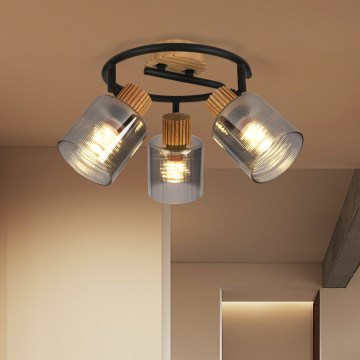 Brilagi - Spot svjetiljka HYGGE 3xE14/15W/230V drvo/dimno