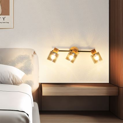 Brilagi - Spot svjetiljka HYGGE 3xE14/15W/230V drvo/zadimljeno