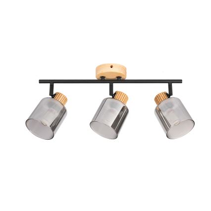 Brilagi - Spot svjetiljka HYGGE 3xE14/15W/230V kaučukovo drvo/dimna