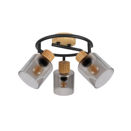 Brilagi - Spot svjetiljka HYGGE 3xE14/15W/230V kaučukovo drvo/dimna