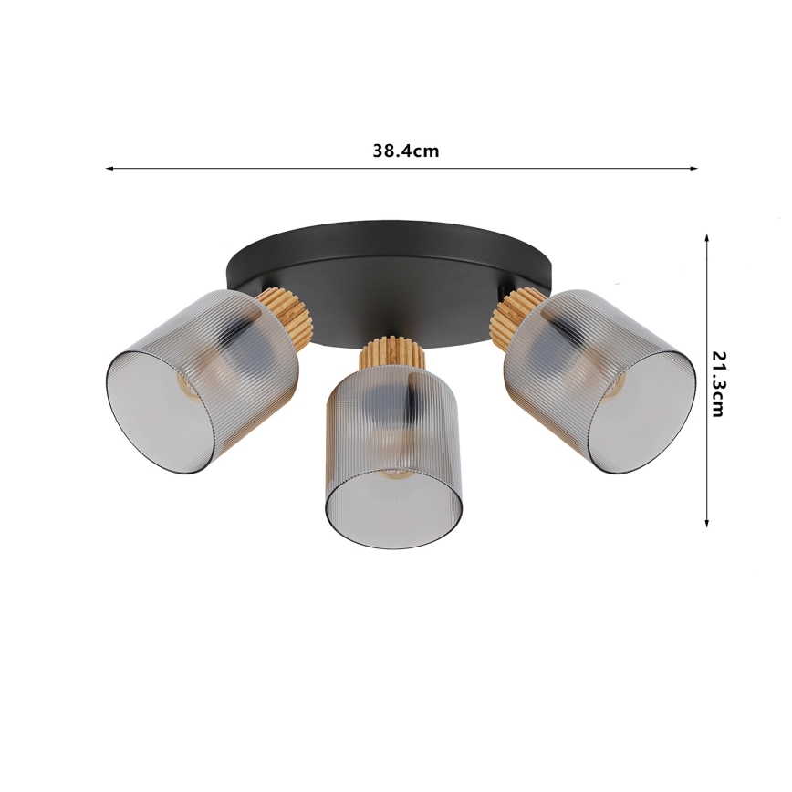 Brilagi - Spot svjetiljka HYGGE 4xE14/15W/230V crna/dimljena