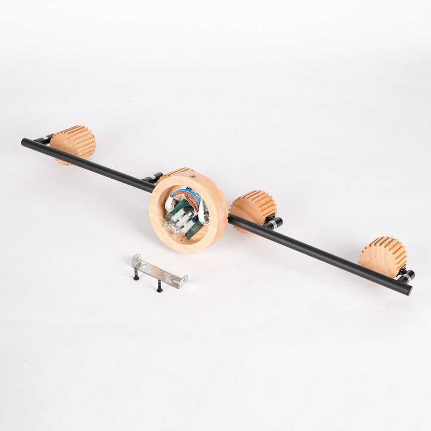 Brilagi - Spot svjetiljka HYGGE 4xE14/15W/230V drveno/dimljeno