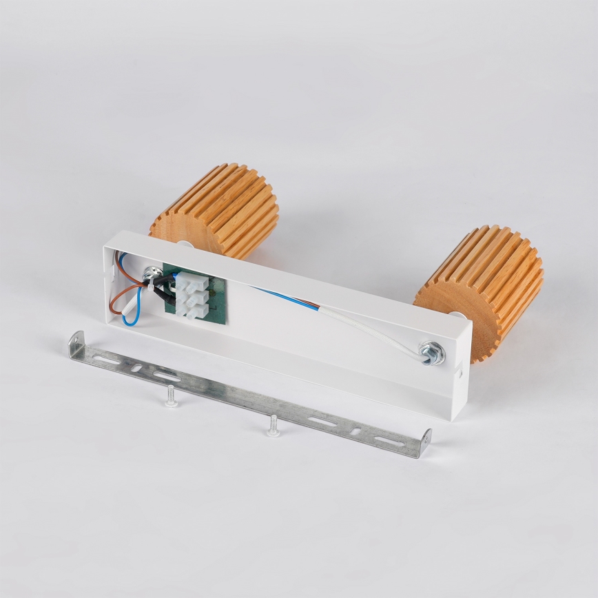 Brilagi - Spot svjetiljka MODERN WOOD 2xGU10/8W/230V drvo/bijela