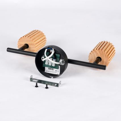 Brilagi - Spot svjetiljka MODERN WOOD 2xGU10/8W/230V drvo/crna
