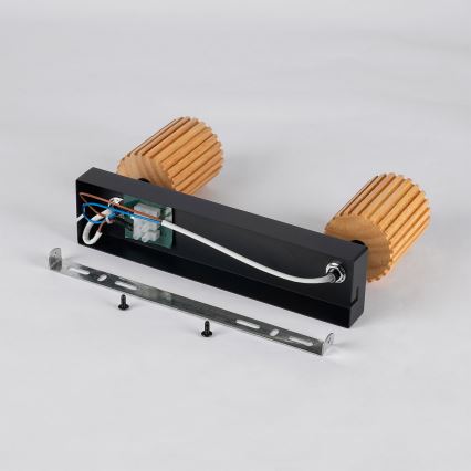 Brilagi - Spot svjetiljka MODERN WOOD 2xGU10/8W/230V drvo/crna