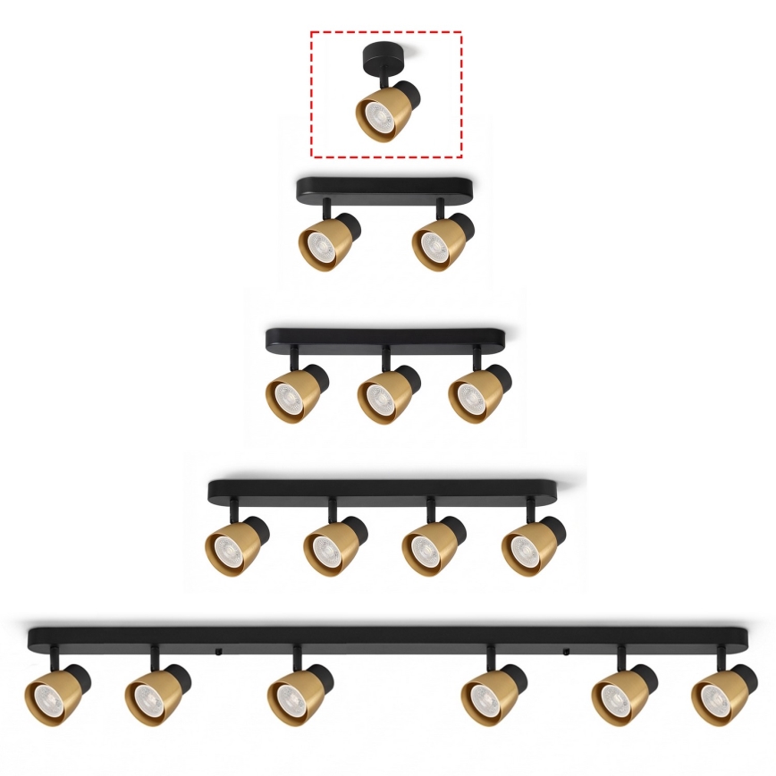 Brilagi - Spot svjetiljka NUGGET 1xGU10/30W/230V crna/zlatna